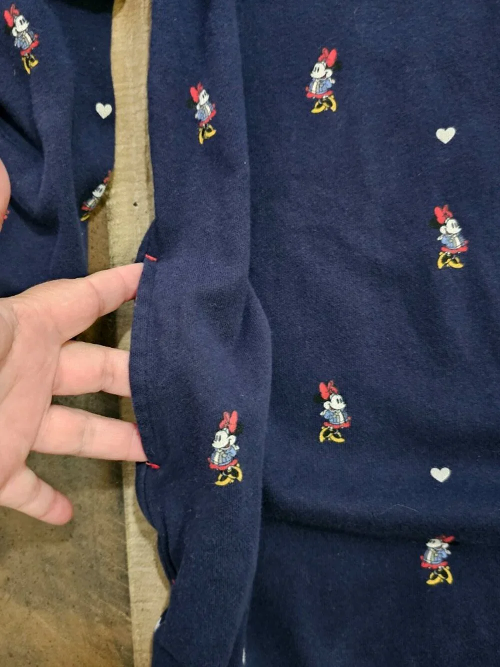 Gap Kids × Disney Girls Large Minnie Mouse Navy Blue Hoodie Dress Pockets
